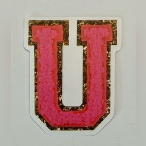 ⚪️ Initial “U” Vinyl Sticker Decal